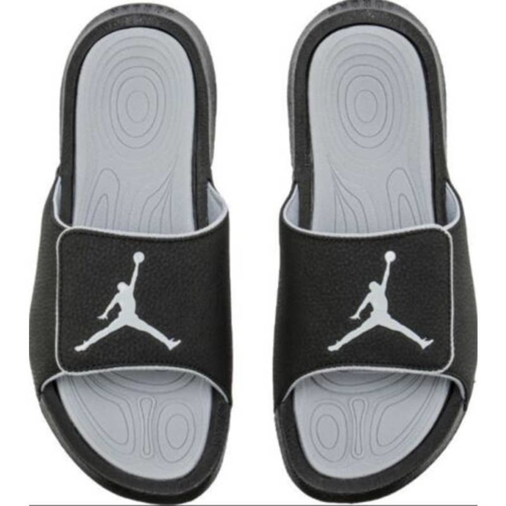 Nike Men’s Size 9 Jordan Hydro 6 Sandal, Black / Grey - Picture 1 of 7